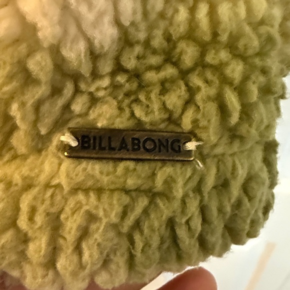 Billabong Olive and Beige Sherpa Jacket XS - Picture 4 of 8